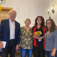 von links nach rechts: Bruno Lehman, Cindy Schramke, Silvia Gross, Carmen Espada